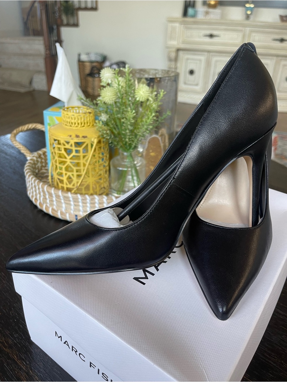 Marc Fisher CODIE2 Black Pointed-Toe Stiletto Pumps